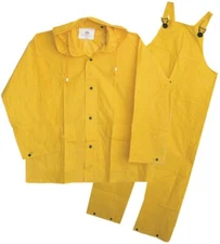 Boss 3PF2000YM, 20 mil. 3 Piece Rainsuit, Medium, Yellow, FREE SHIPPING 