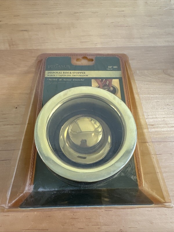 Pegasus Garbage Disposal Rim & Stopper, CHROME. NOS. Cat# 167 202 