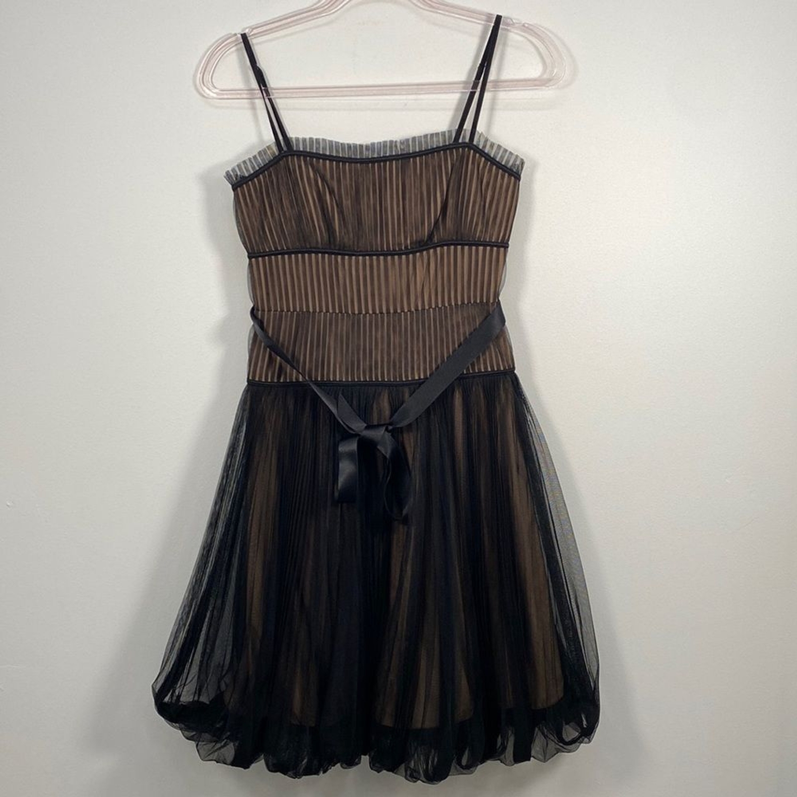 BCBGMaxazria Pleated Mesh Mini Dress/Cocktail Dress/Formal Women's 2