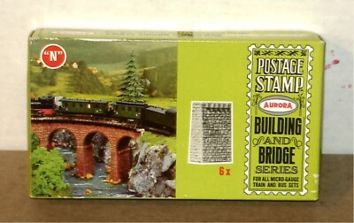 AURORA - #4187-080 Six Bridge/Viaduct Piers Kit - FALLER N TRAIN NIB NOS