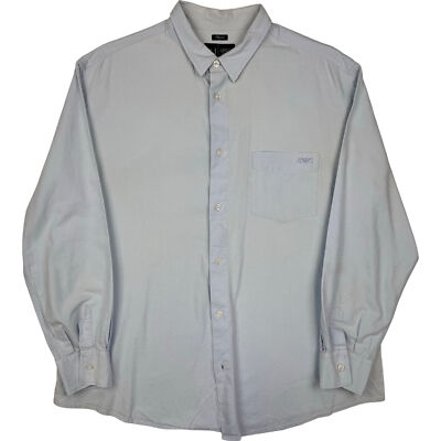 Armani Jeans Regular Fit Light Blue Long Sleeve Button-Down Shirt Men's  Large UK