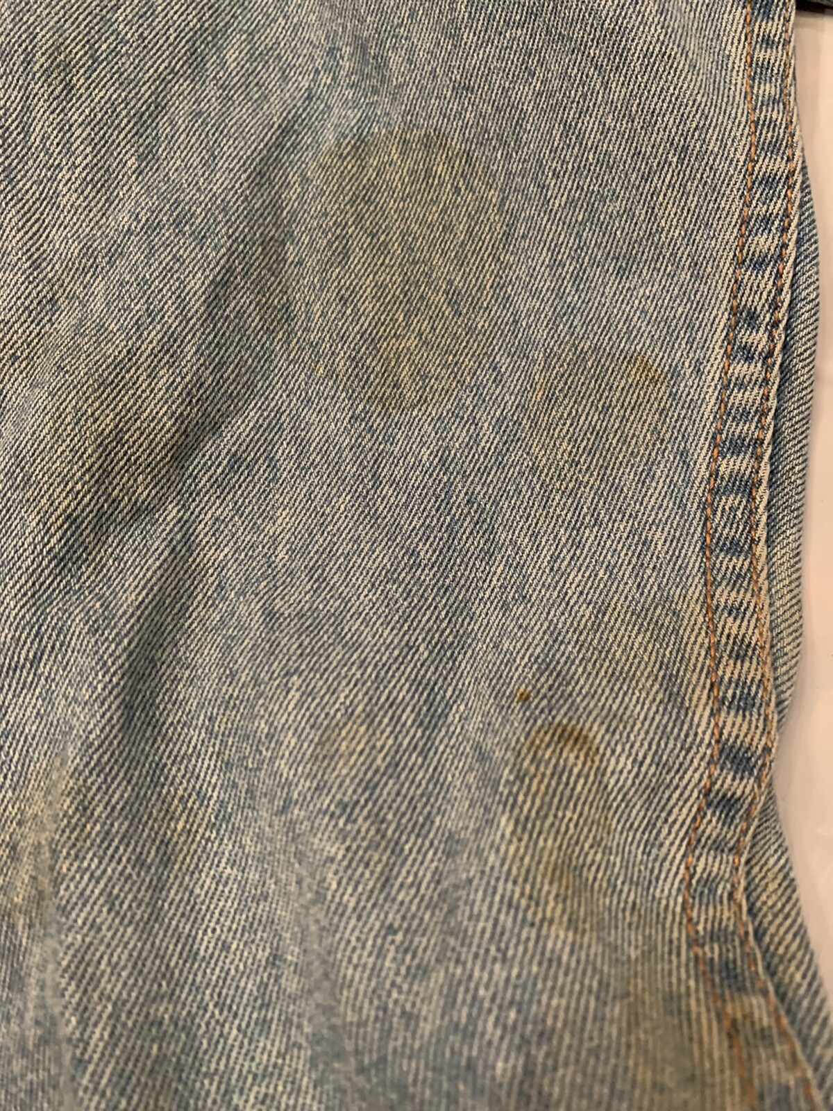 Denim Jacket Embroidered Frogs Youth Size medium - image 8