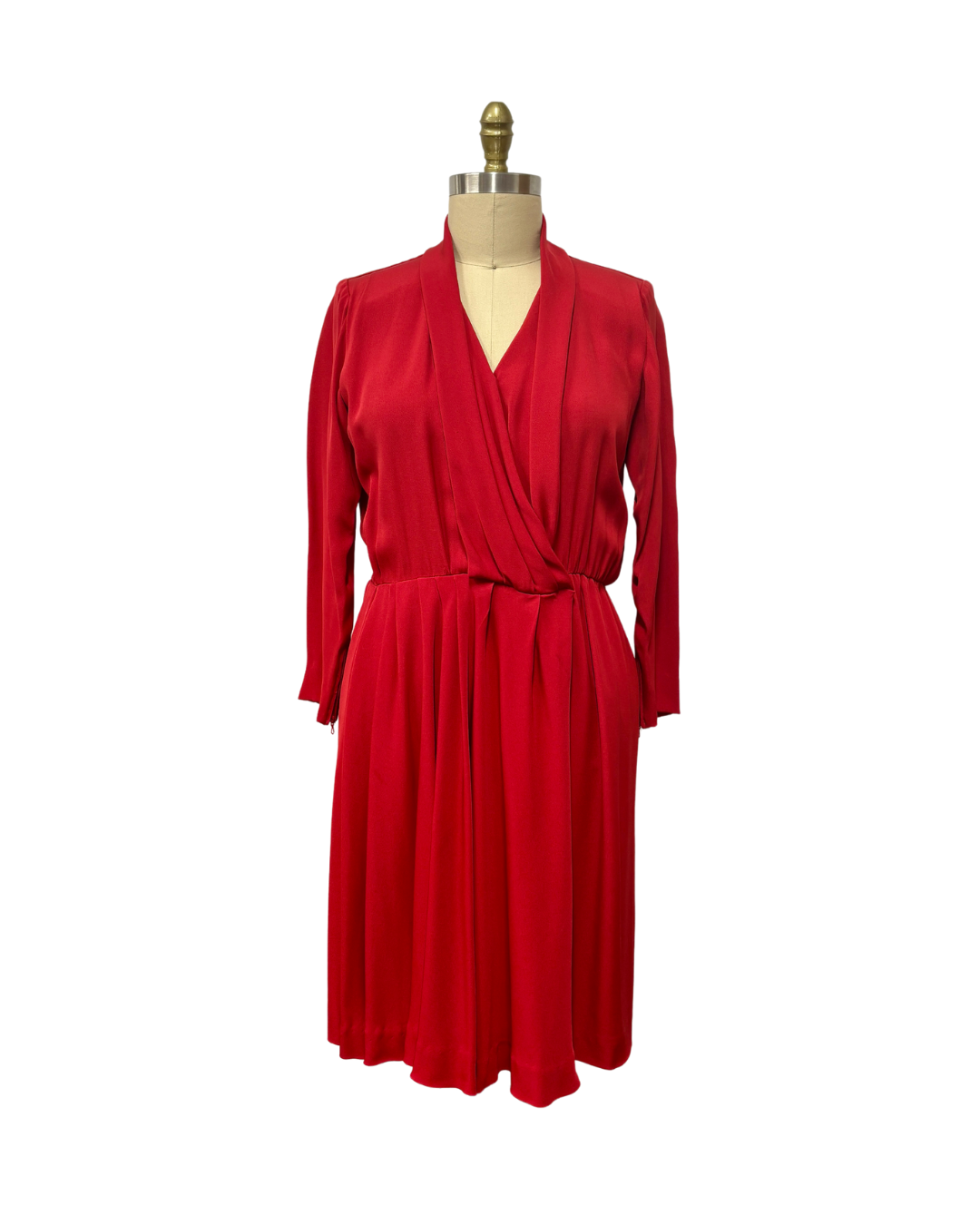 ABITO DRAPPEGGIO ROSSO YVES SAINT LAURENT VINTAGE ANNI 80 ABITO YSL VINTAGE