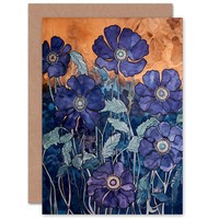 Anemone Blume Bernstein Frau Geburtstagskarte
