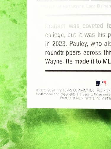 Graham Pauley RC - Holiday Foil - 2024 Topps Update #US84 San Deigo Padres - Picture 10 of 11