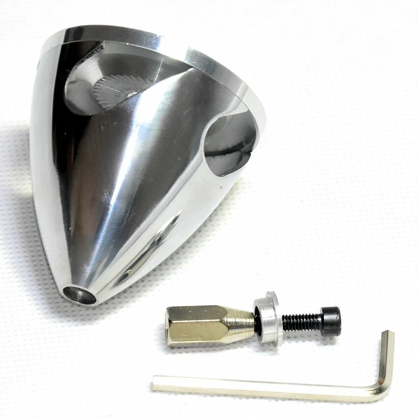 Spinner de aluminio de 4 hojas 57 mm 2,25 pulgadas para motor Nitro Glow hélice de avión RC Foto 4 de 4