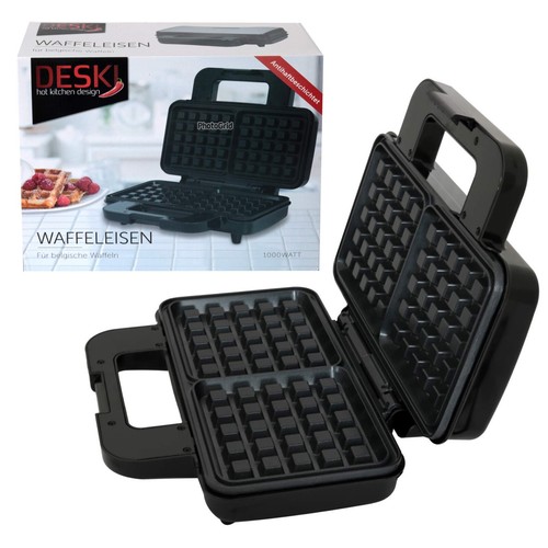 DESKI Waffeleisen 1000Watt Waffelmaker Belgisch Waffeln Waffelautomat