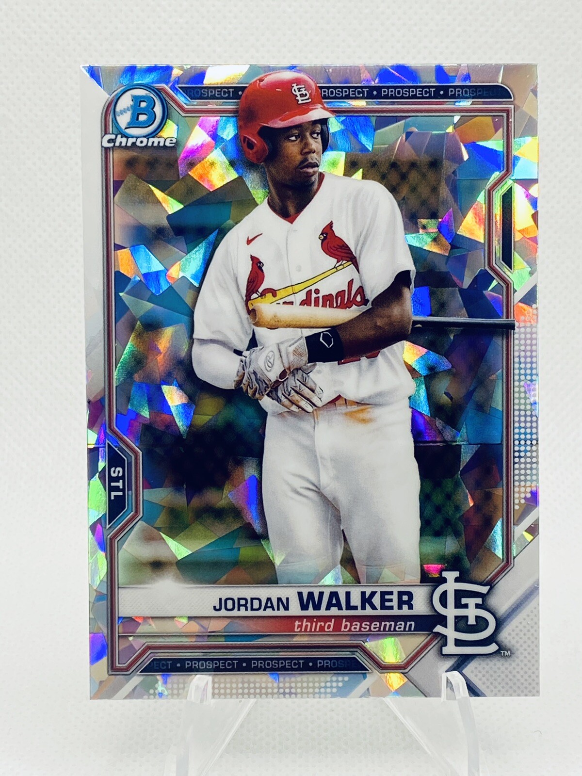 2021 Bowman Chrome Jordan Walker Refractor Atomic BCP-146 Cardinals