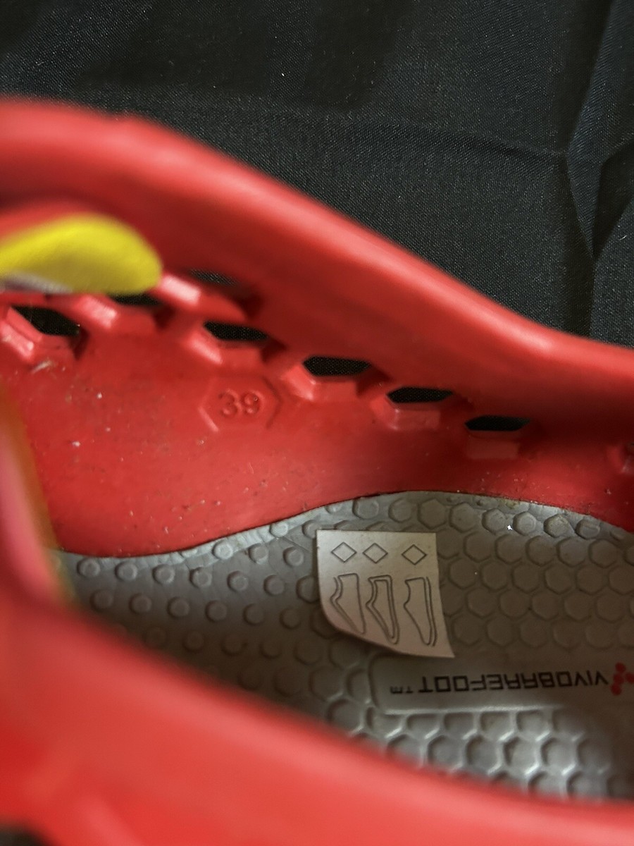 VivoBarefoot Ultra shoes size EU 39 / 8 US red yellow cinch