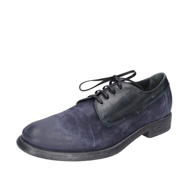 MOMA 42 EU Men's Classic Blue Suede Leather Shoes EX627-42