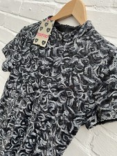 New Boohoo Sequinned Mini Dress Black & Grey UK 10 Party Gatsby Y2K