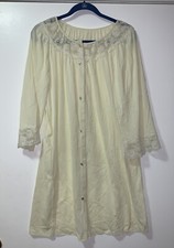 Vintage Gilead 4931 Nylon Robe Nightgown Floral Lace Size L Made in USA