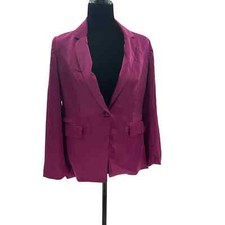 Purple Hazel Silk Blazer Small