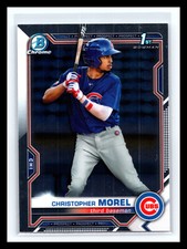 ⚾ CHRISTOPHER MOREL 2021 1ST BOWMAN CHROME PROSPECTS RC # 131