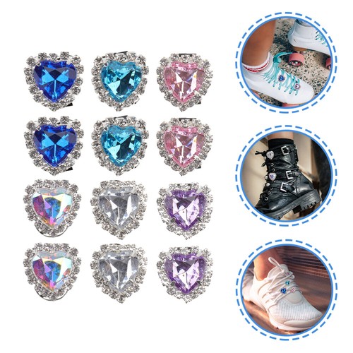 12pcs trainer lace clips Rhinestone Nail Charms Shoe Crystals Rhinestone