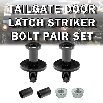 Topgearsltd Tailgate Striker Bolt – For Chevrolet Silverado 1500/2500/3500 & GMC (Black, OEM 27123329)