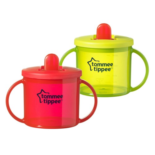 Tommee Tippee Taza Entrenadora Flujo Libre con Asas, Libre de BPA, 6oz, 2 Unidades (Des... - Imagen 3 de 5