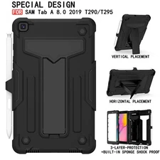 For Samsung Galaxy Tab A 8.0 SM-T290 295 2019 Shockproof Stand Case Cover +Glass
