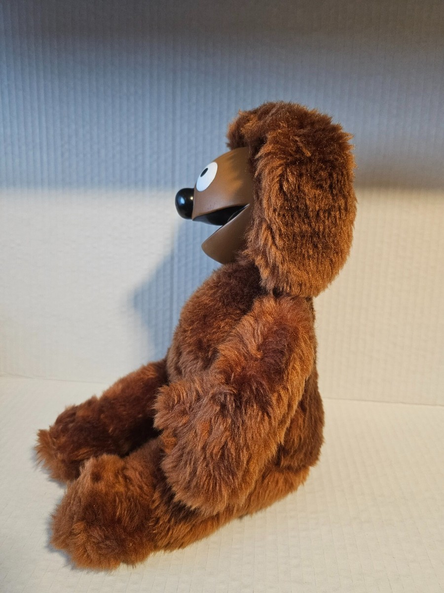 RARE Vintage Jim Henson's Rowlf the Dog Muppets Plush w/ Vinyl
