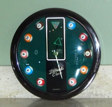 Vintage Billiards Table Pool Balls Que Stick Round Quartz Wall Clock Works