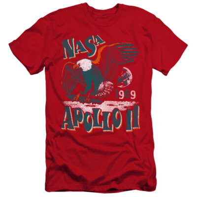 NASA Premium Canvas T-Shirt Apollo 11 Eagle Red Tee
