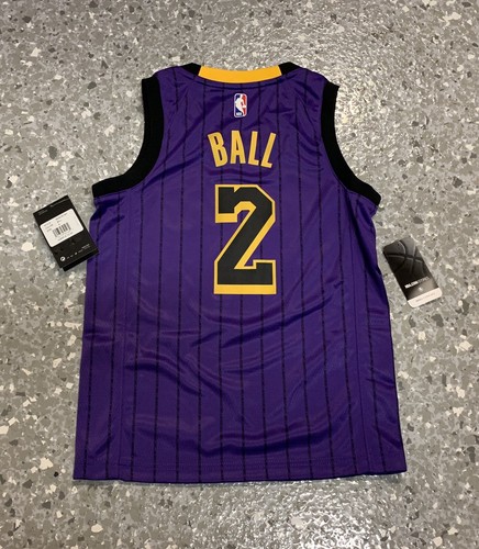 Lonzo Ball Los Angeles Lakers City Edition Nike Swingman Trikot Jugend Medium neu mit Etikett - Bild 4 von 5