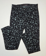 J Brand Womens Black Flocked Brocade Super Skinny Jeans Size 26 NWOT