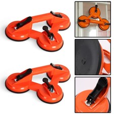 2x Heavy Duty Dual Double Rubber Suction Cup Glass Lifting Handle Lifter Tool UK