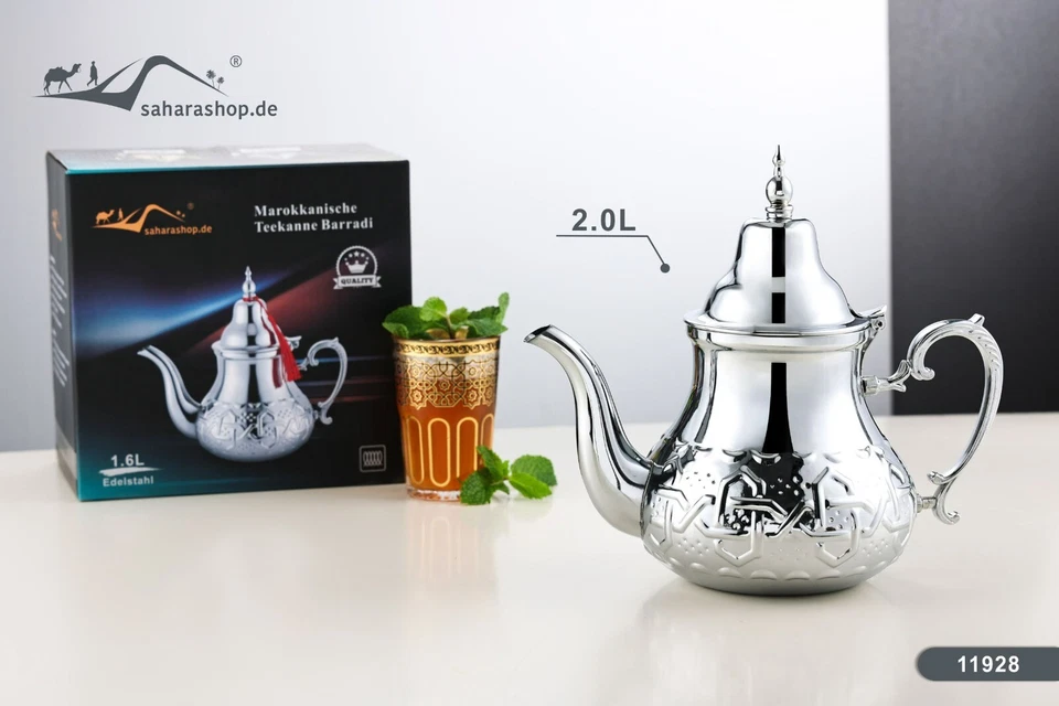 Marokkanische Teekanne Barradi XL 2 l - Bild 3 von 4