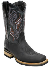 Men Genuine Leather Cali Western Square Toe B...