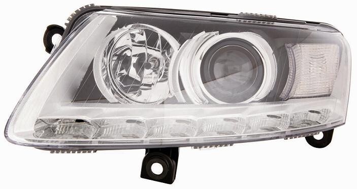 Faro proiettore anteriore sinistro per audi a6 2008 al 2010 xenon con drl led