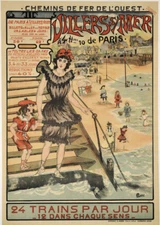 affiche poster Bretagne normandie Villers sur mer