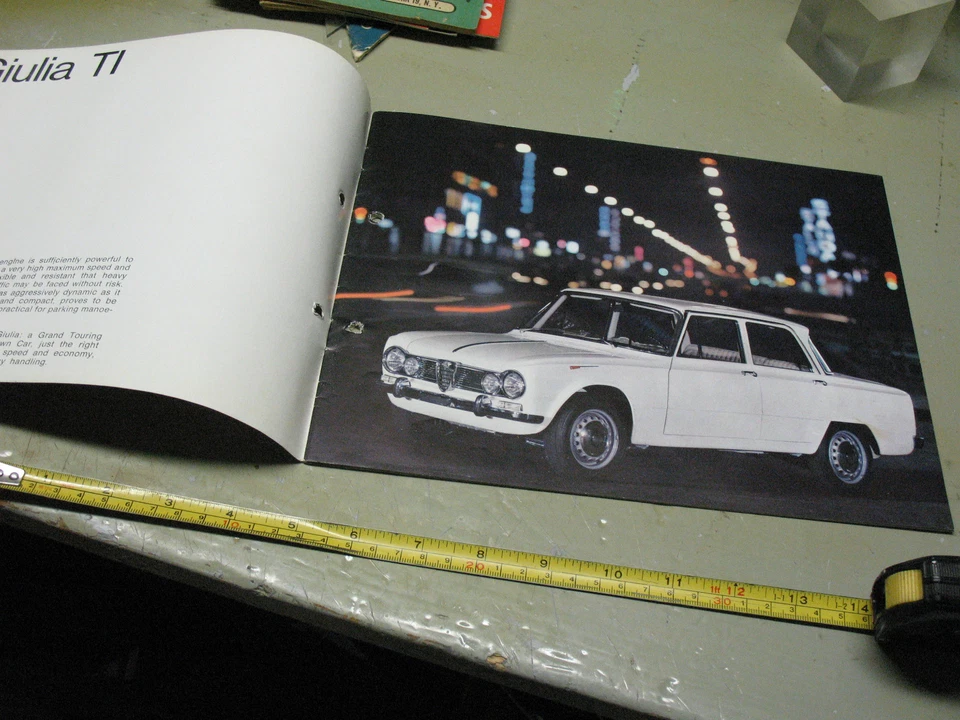 ALFA ROMEO GIULIA TI FOLLETO VINTAGE ORIGINAL 1964 ITALIA Foto 2 de 4