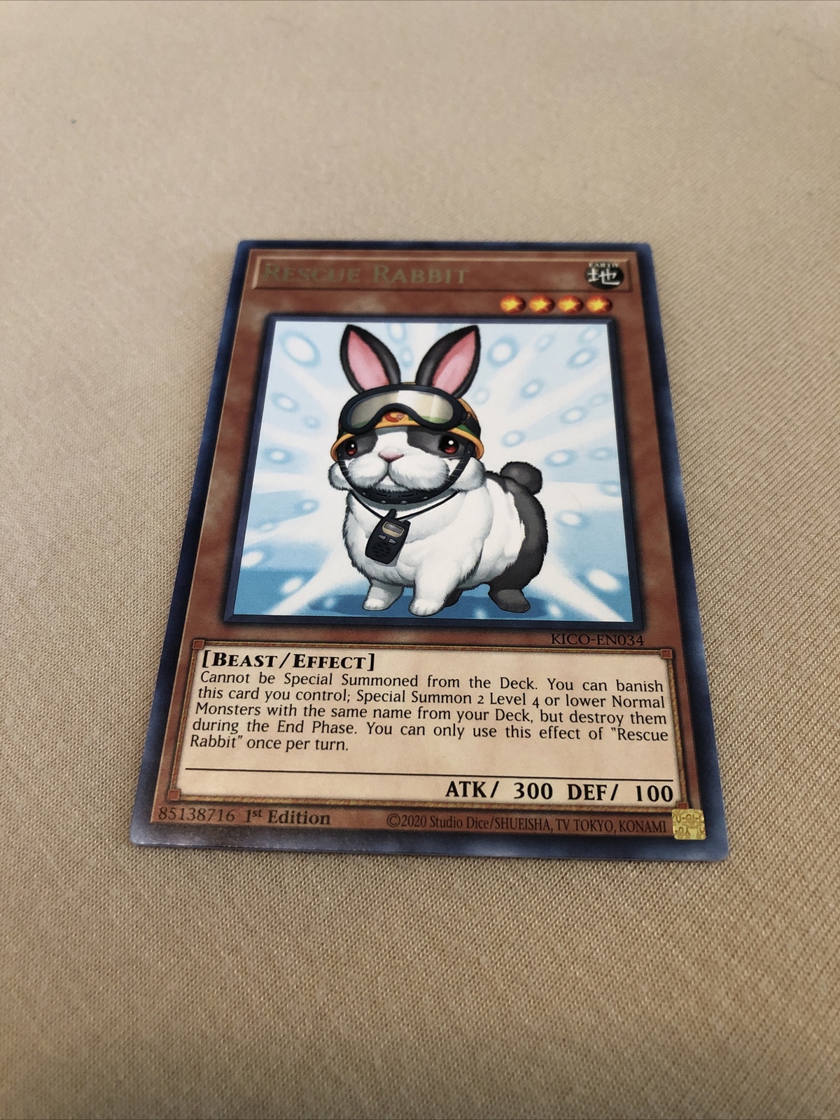 Yugioh Rescue Rabbit X3 Rare KICO-EN034 1st Ed Near Mint Playset | eBay