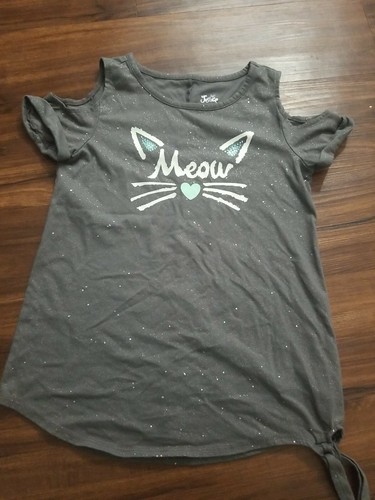 JUSTICE GIRLS SIZE 10 GRAY CAT OUTFIT - Picture 3 of 5