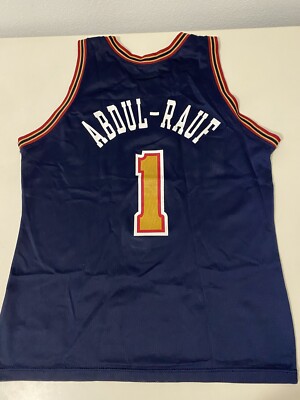 Rare Champion Denver Nuggets Mahmoud Abdul Rauf Jersey Men's
