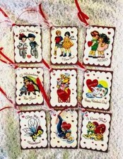 Valentines Day Vintage Love 9 Gift Hang Tags Scrapbooks Cards Journals 309R