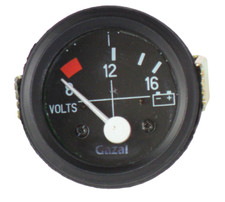 12 VOLT UNIVERSAL CLOCK 8-16 VOLTMETER CAR VAN TRUCK 52 MM BLACK DIAL GAUGE