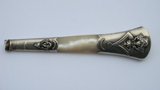 ART NOUVEAU STERLING SILVER MOTHER OF PEARL UMBRELLA PARASOL HANDLE