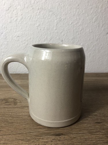 Vintage JOHN DEERE Logo .5L Stoneware STEIN Mug Cup Gray Blue Deer Farm Tall - Picture 4 of 7