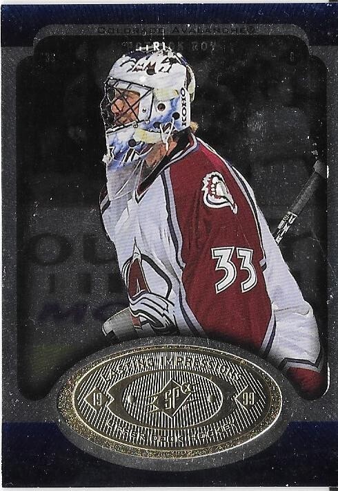1998-99 SPx Top Prospects PATRICK ROY Lasting Impressions insert card #L23
