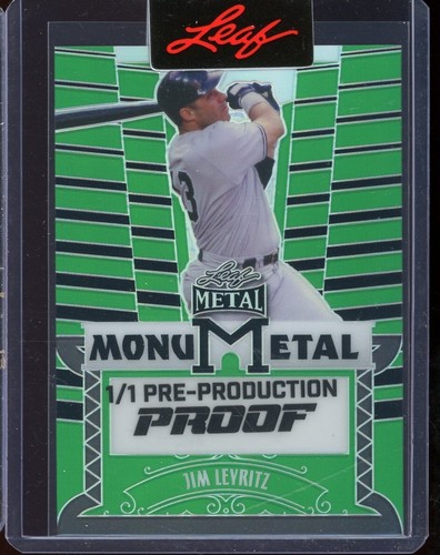 2024 Leaf Metal MonuMetal Proof Prismatic Green Jim Leyritz (1/1)
