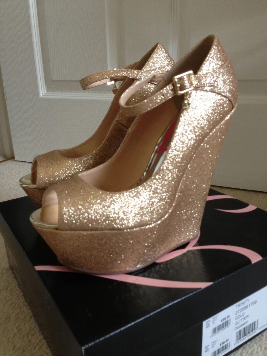 Lipsy hotsell gold wedges