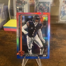2025 Topps Chrome Football Jaylon Johnson #57 Red White Blue Chicago Bears 