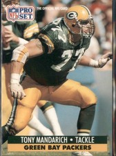 Tony Mandarich 1991 Pro Set Green Bay Packers #157