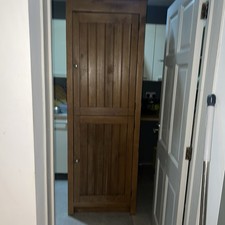 Integrated Fridge Freezer In Wooden Cupboard Good Condition Collection Only