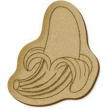 6 x 'Peeled Banana' MDF Basteln Verzierungen (EB00033924)