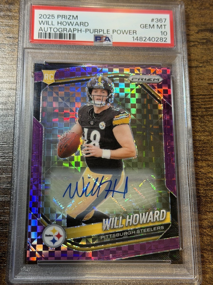 WILL HOWARD 2025 Panini Prizm #367 Rookie Purple Power Prizm Auto