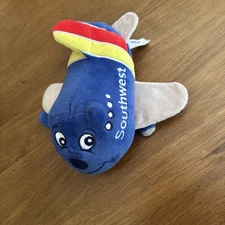 Southwest Airlines Plane Plush Stuffed Toy Red Blue Yellow 9" Jet Airport Souven