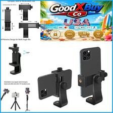 Phone Tripod Mount Adapter 360 Rotatable Clip 1/4 Inch Screw For iPhone Samsung